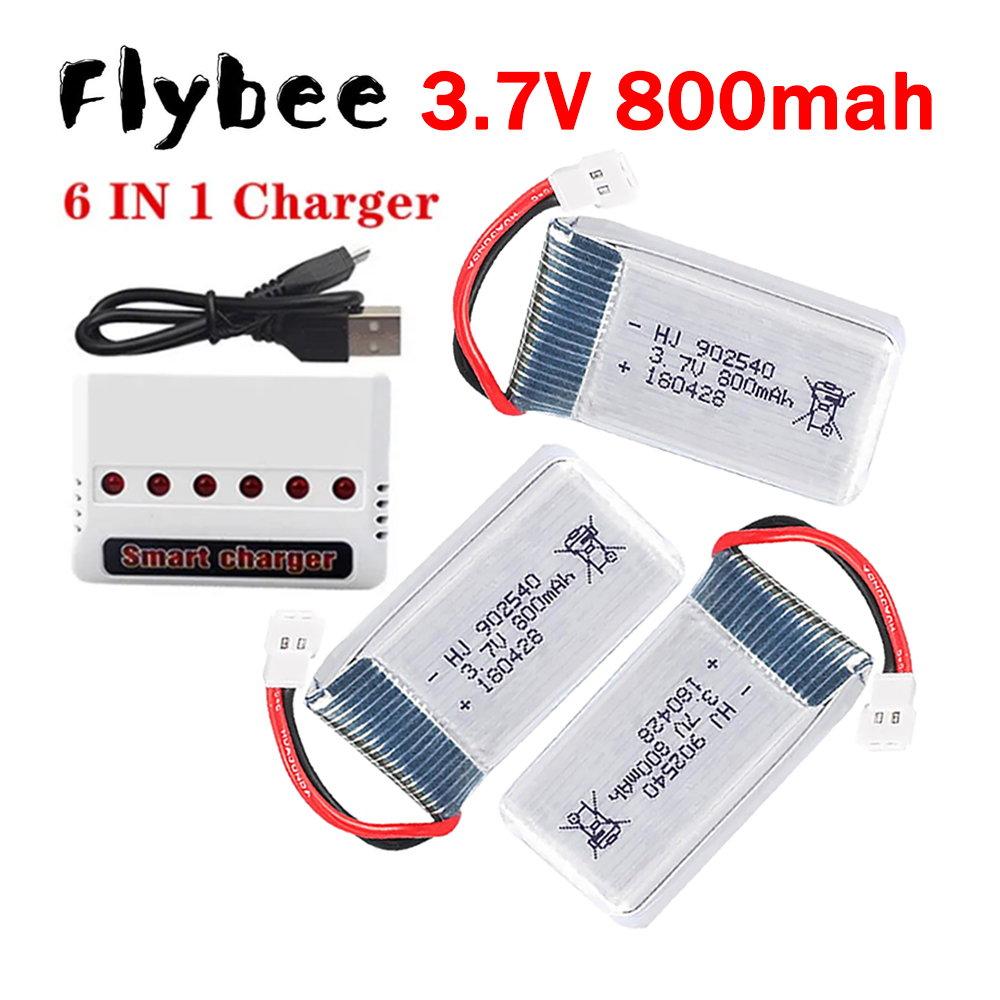 Hobby Rc Quadcopters & Multirotors - MEW 800mAh 3.7V Lipo Battery+ 6-in-1
