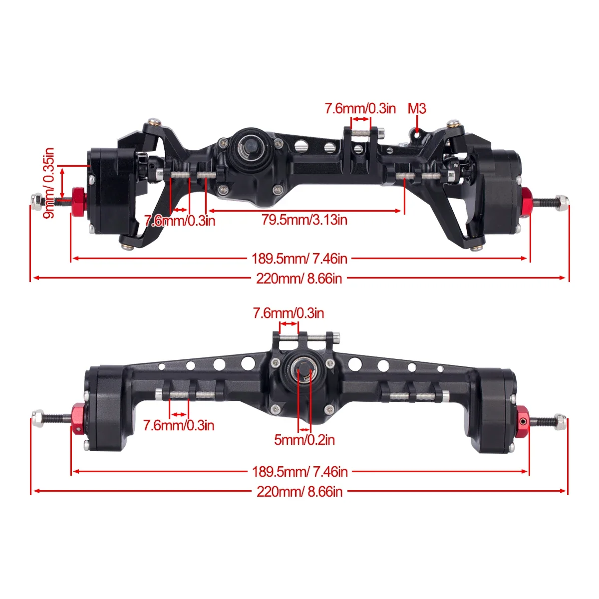 CNC Aluminum SCX10 III Front R - Rc Hobby Zone 评论和价格