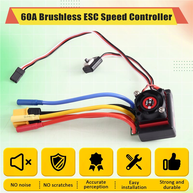 AINY-60A Brushless ESC Speed C - Brushless Motor 3650 评论和价格