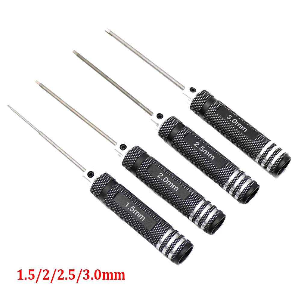 4PCS 1.5/2/2.5/3.0mm Black Hex - Rc Hobby Electric Screwdriver 评论和价格