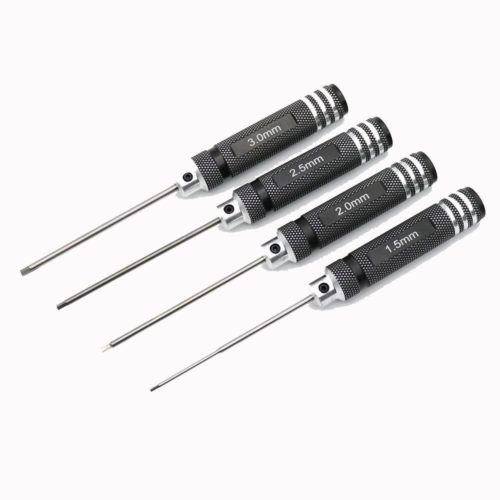 4PCS 1.5/2/2.5/3.0mm Black Hex - Rc Hobby Electric Screwdriver 评论和价格