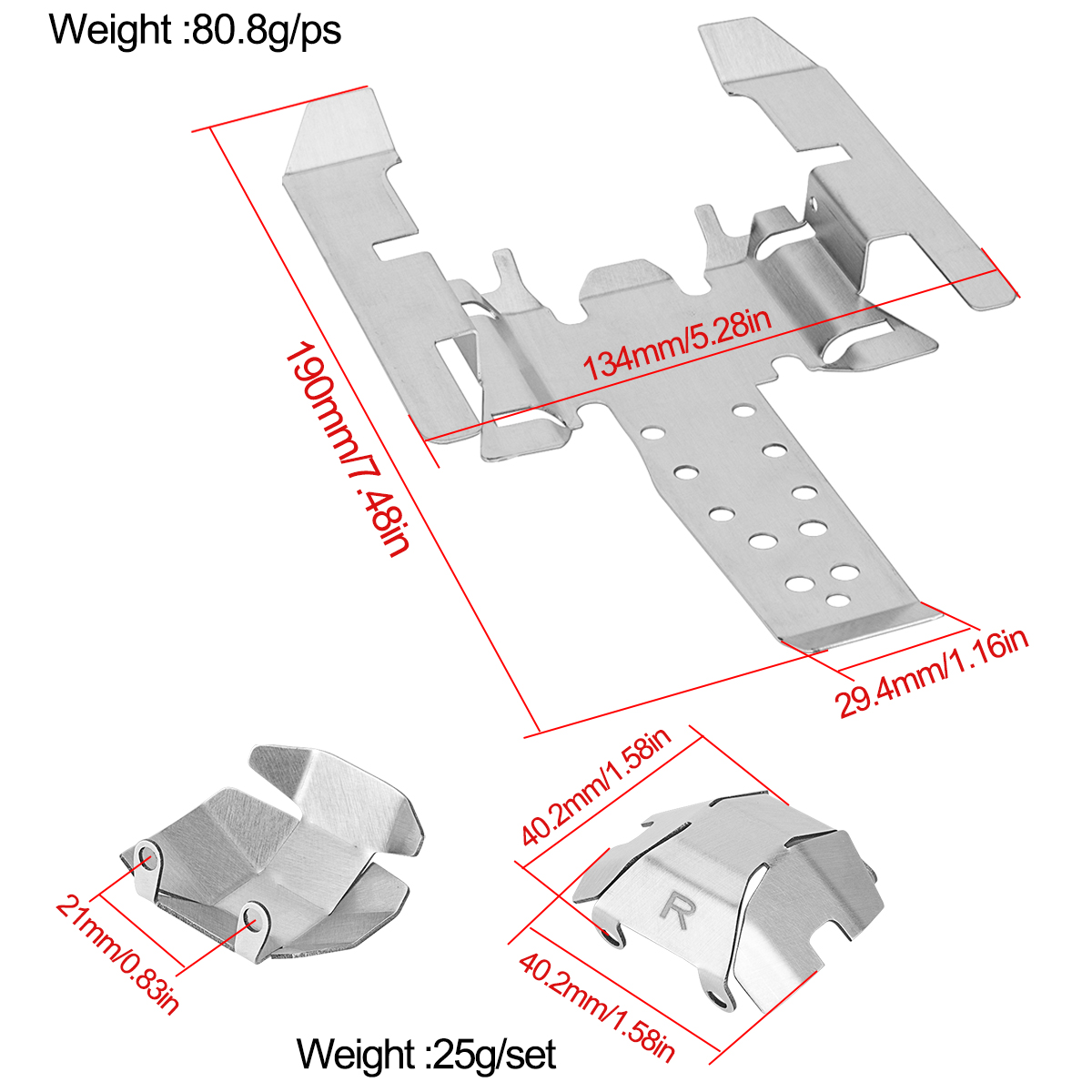 Stainless Steel Skid Plate Cha - Rc Hobby Zone 评论和价格